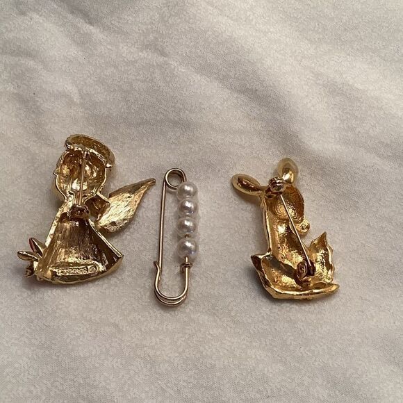 Set of 3 Goldtone Pins - Picture 5 of 8